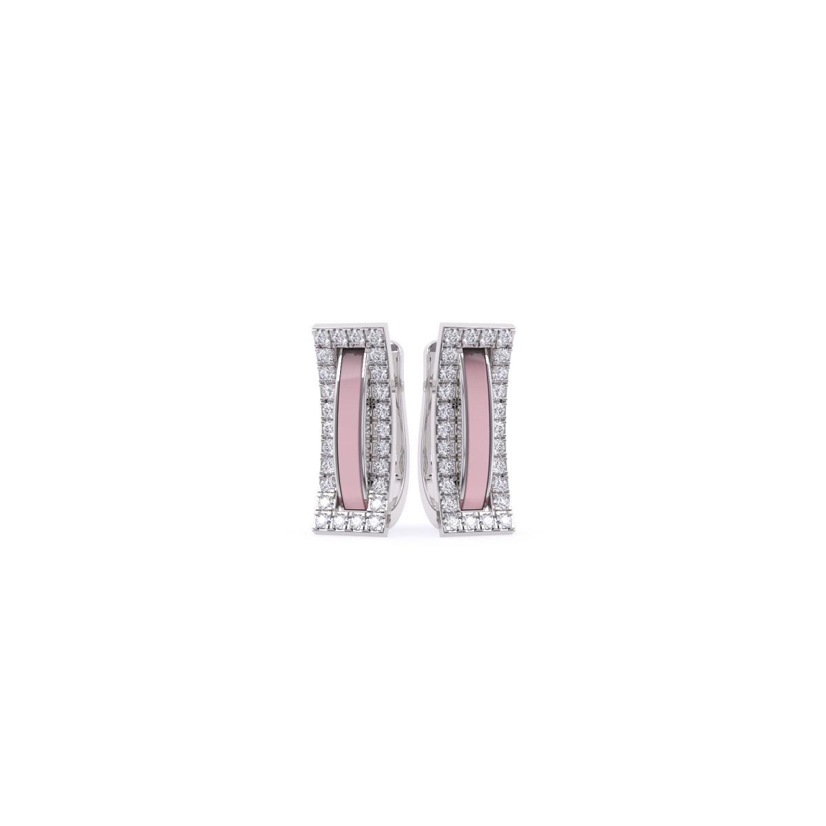 Impressive Round Diamond Hoop Earrings